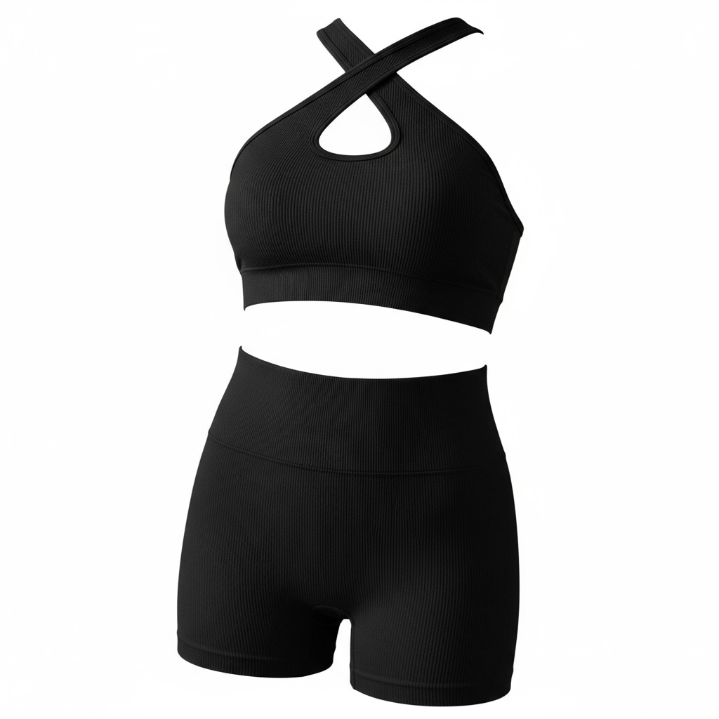 Conjunto Preto canelado