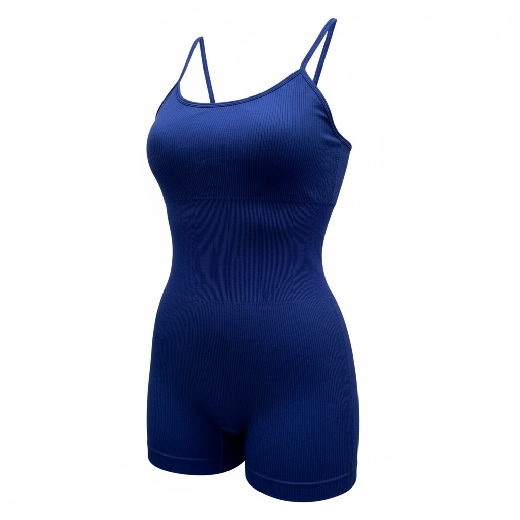 Macacão Canelado Azul Turbo