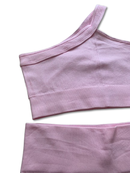 Conjunto Canelado Rosa Pro