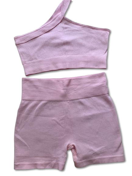 Conjunto Canelado Rosa Pro
