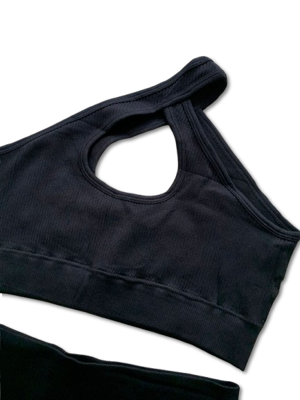 Conjunto Preto canelado