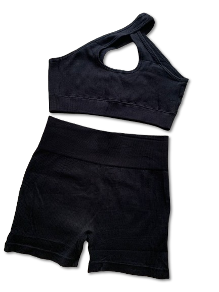 Conjunto Preto canelado