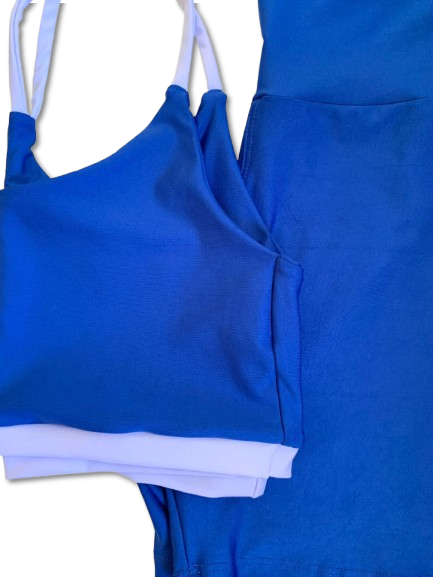 Conjunto Royal Azul e Branco