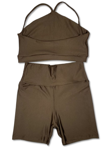 Conjunto com Shorts Marrom